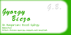 gyorgy biczo business card